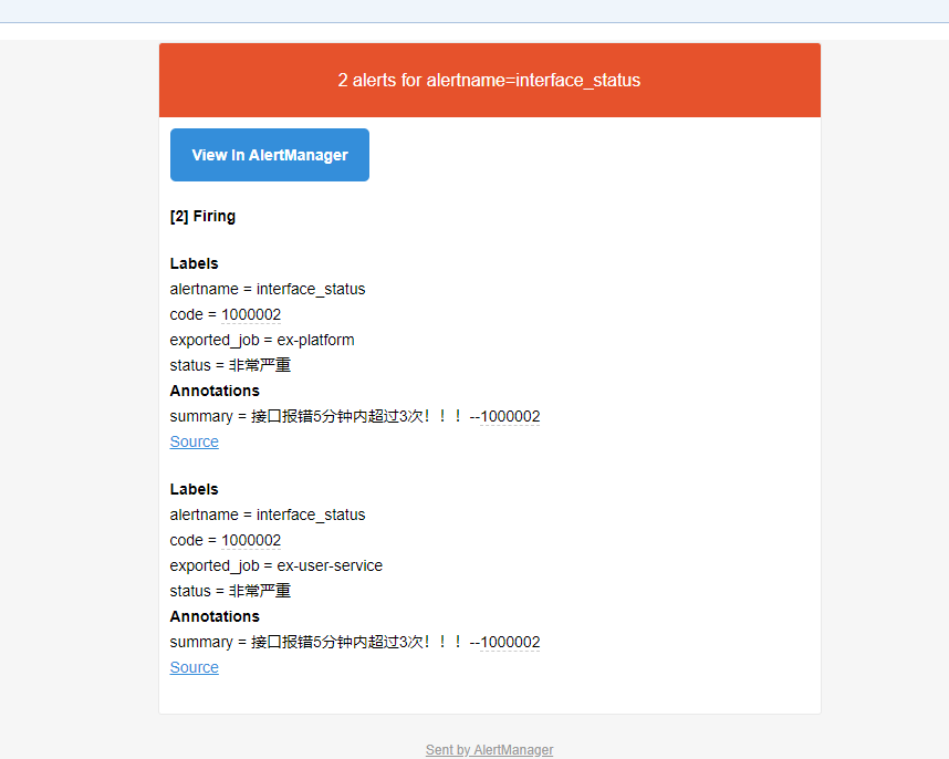 SpringBoot整合pushgateway、Alertmanager做监控报警