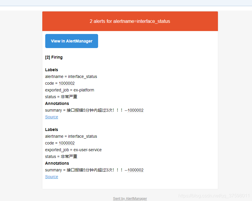 SpringBoot整合pushgateway、Alertmanager做监控报警