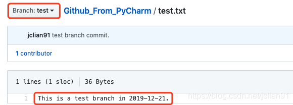 test分支上的test.txt文件