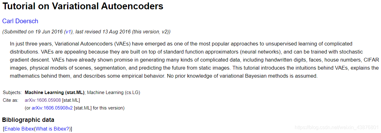 变分自编码器(Variational auto-encoder, VAE)理解及教程-CSDN博客