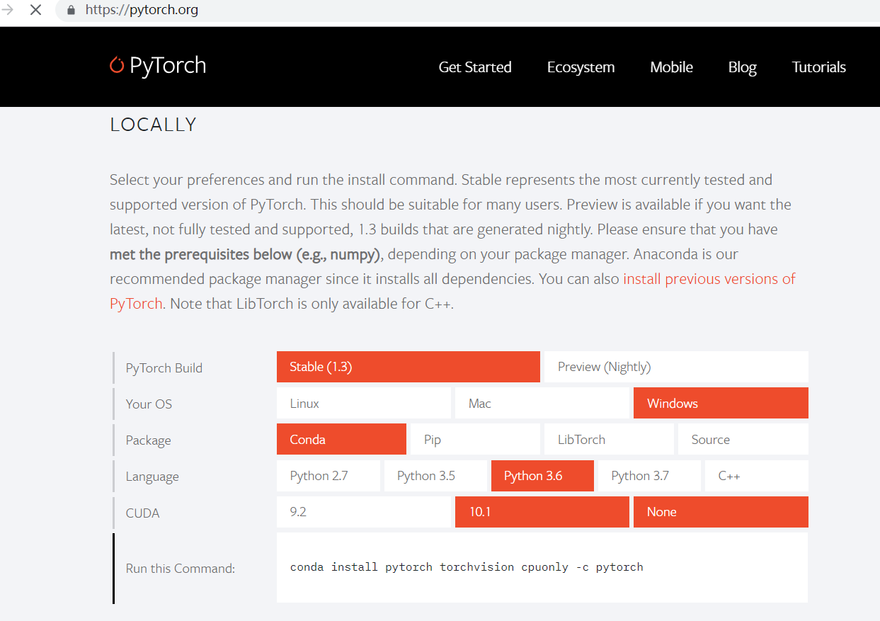 Pytorch开发环境搭建 Win10 杨先森的专栏 Csdn博客