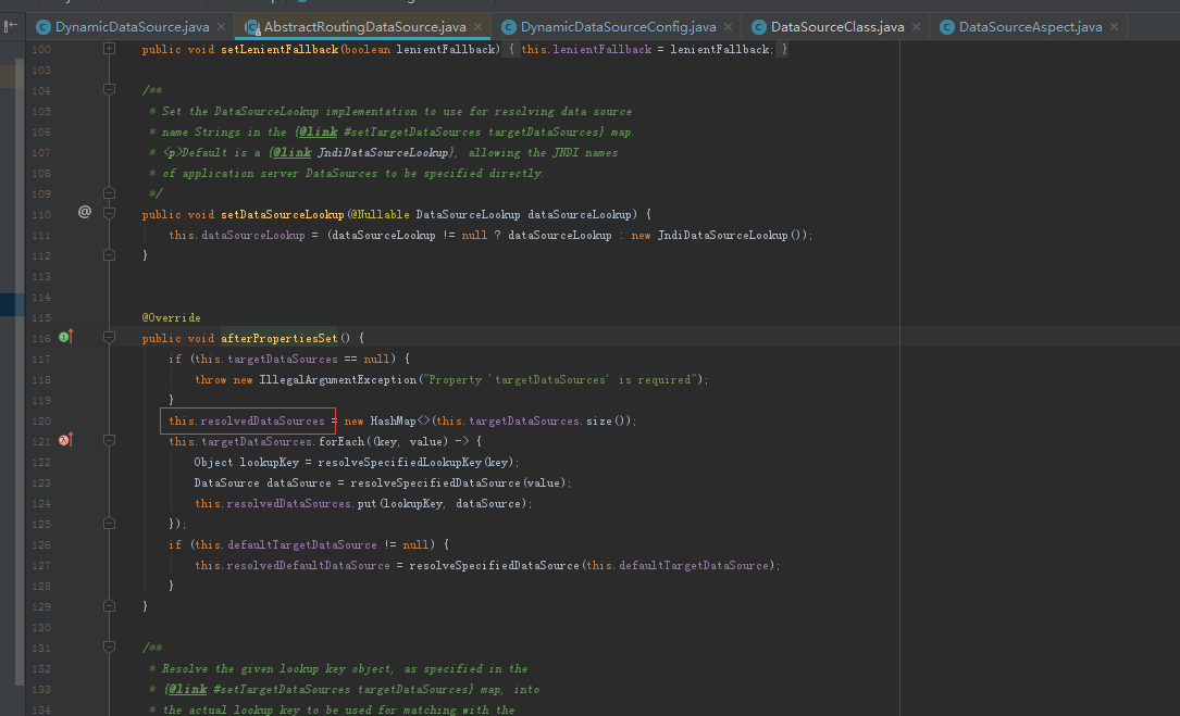 springboot+dynamicDataSource动态添加切换数据源