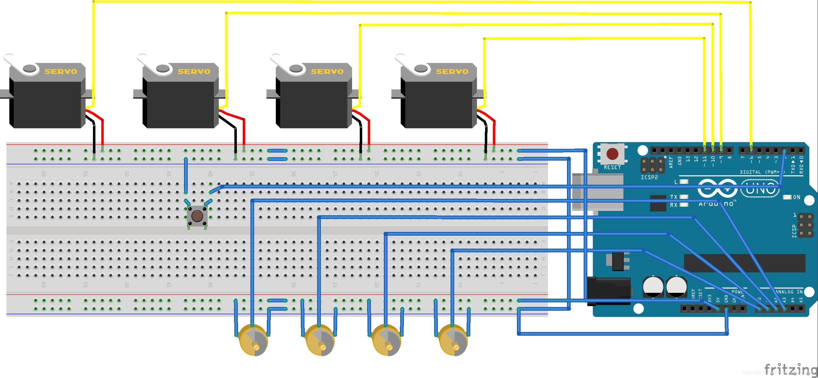 Arduino-is-followed-by-a-four-axis-mechanical-arm: Arduino随动四轴机械臂,机械臂实现 ...