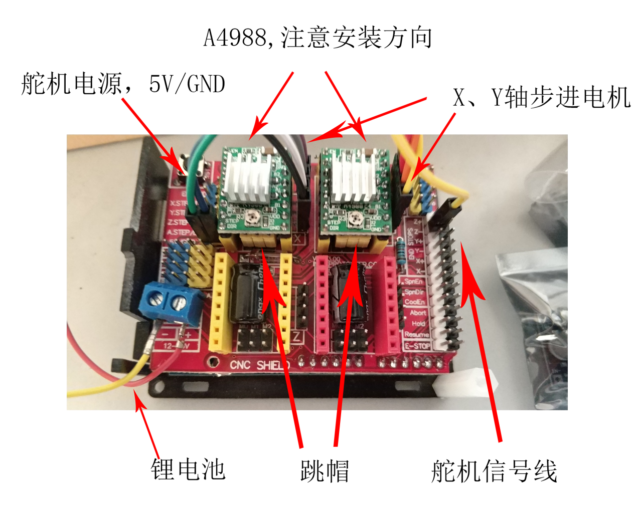 cnc扩展板接线图图片