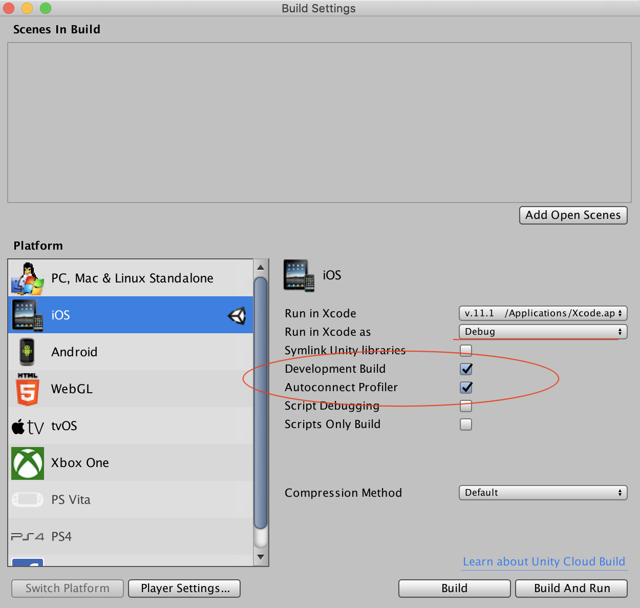 Unity Profiler联调Xcode性能分析_xcode 调试没有gpu数据CSDN博客