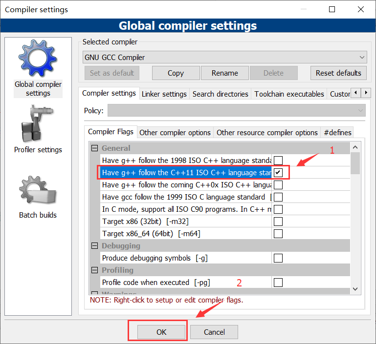 compiler for codeblocks install error