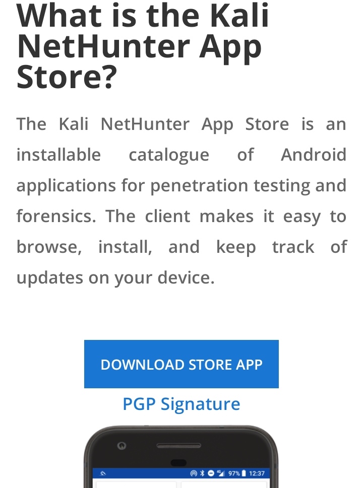 kali nethunter app store