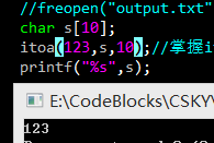 char s[10];itoa(123,s,10);