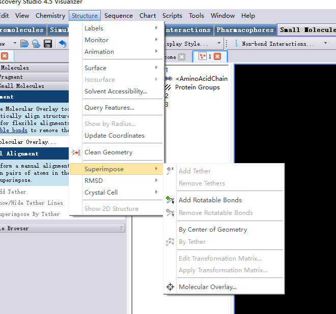 Discovery studio画蛋白质构象叠合图
