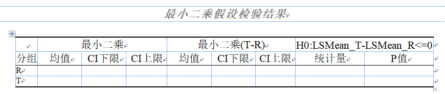 三线表效果展示