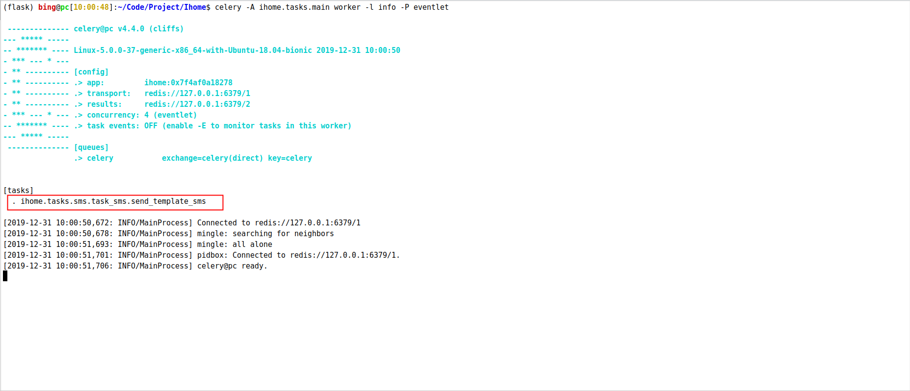 Celery使用报错：Received unregistered task of type '***.tasks.sms.task_sms