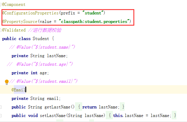 configurationproperties propertysource importresource bean的使用