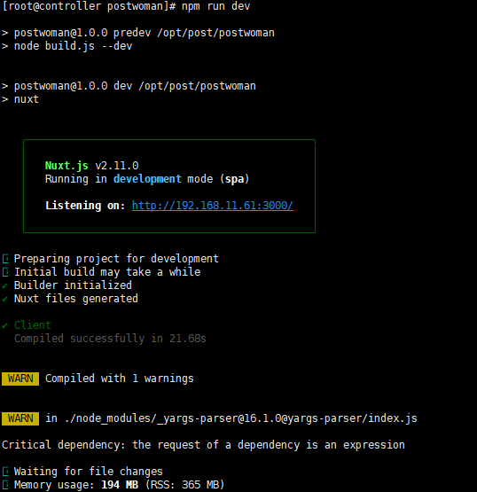 记一次 Centos7 安装使用 PostWoman