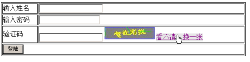 验证码与登录页面结合