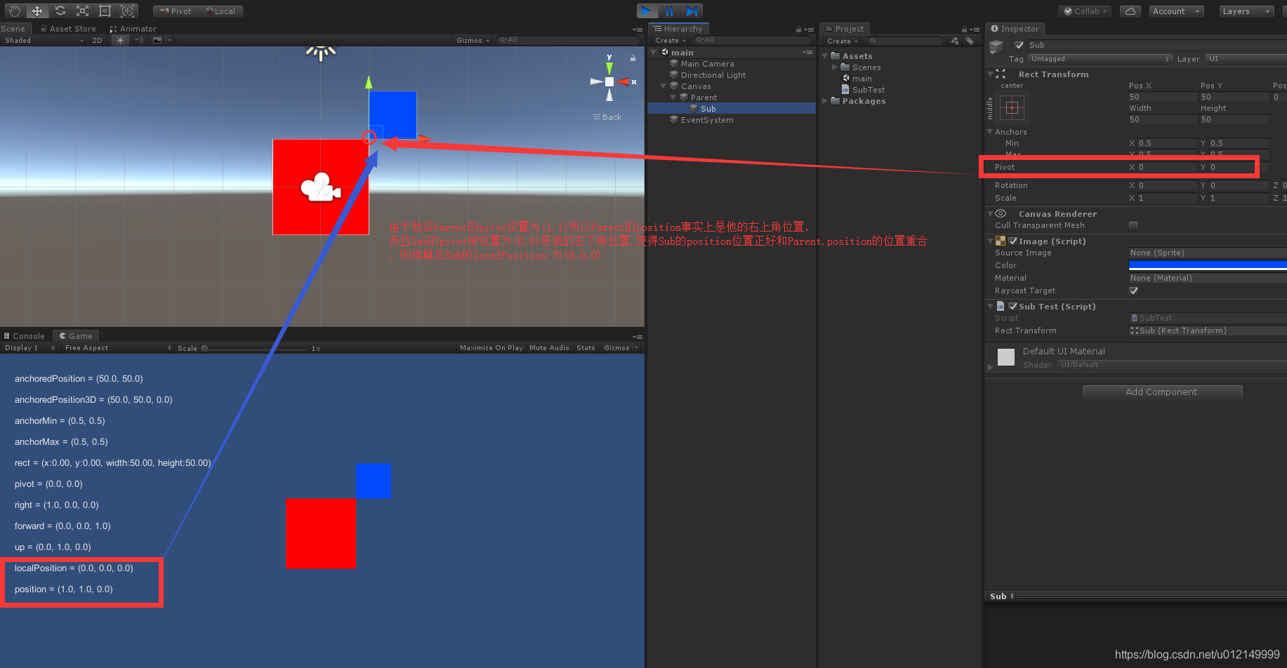 Unity 3d Position Control Unity3D RectTransform 成员 localPosition 和 anchoredPosition 详解_unity ...