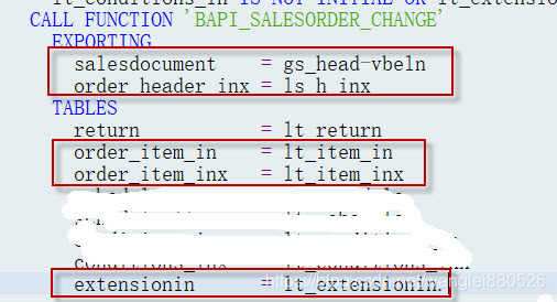 BAPI_SALESORDER_CHANGE参数EXTENSIONIN - 更新销售订单增强字段值