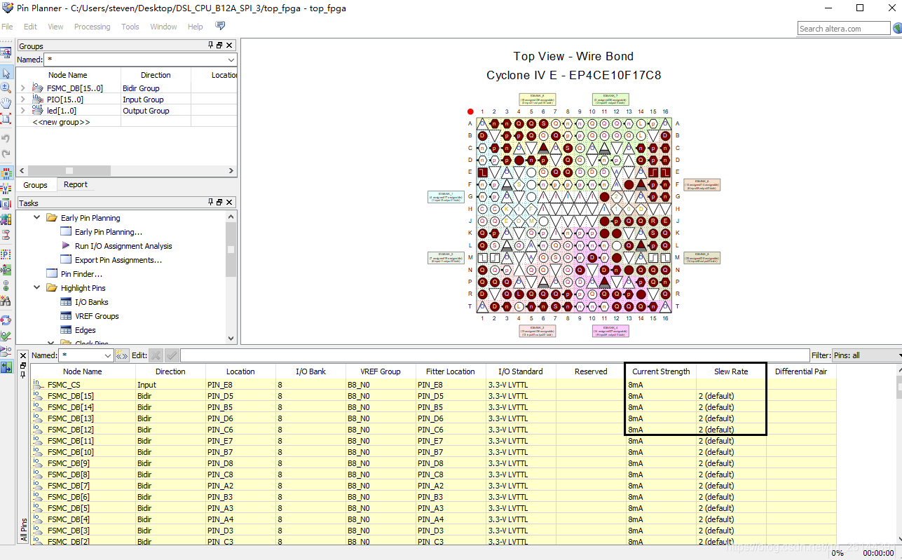 quartus io assignment warnings report