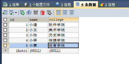students表数据