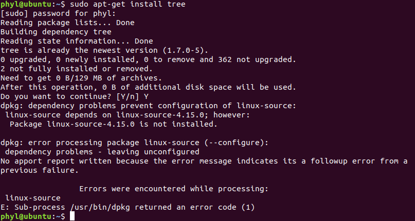 error processing package linux-source (--configure)