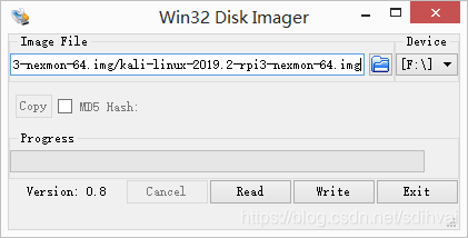 使用Win32DiskImager进行烧录