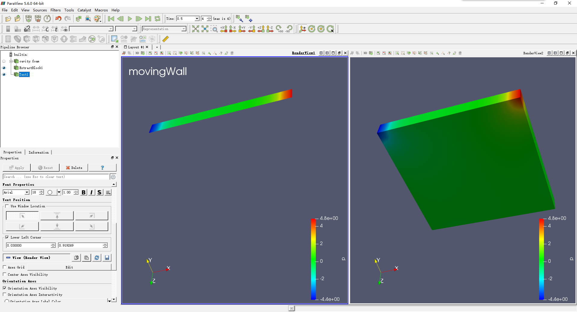 paraview integrate variable downstream