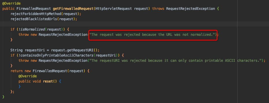 SpringBoot 整合升级 Spring Security 报错 【The request was rejected because the URL was not normalized】