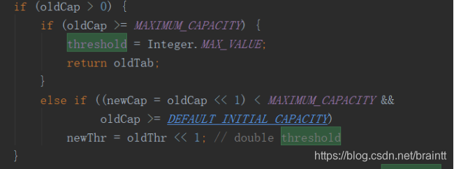 HashMap的扩容代码