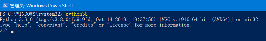 运行python38版本