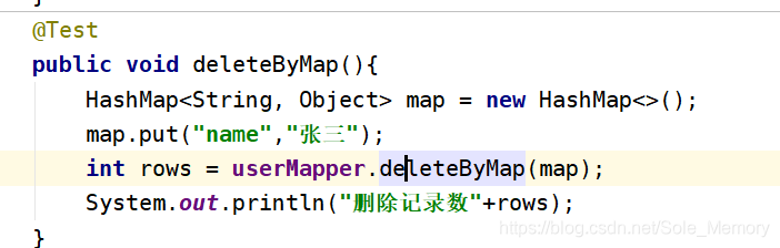 通过map设置where条件删除