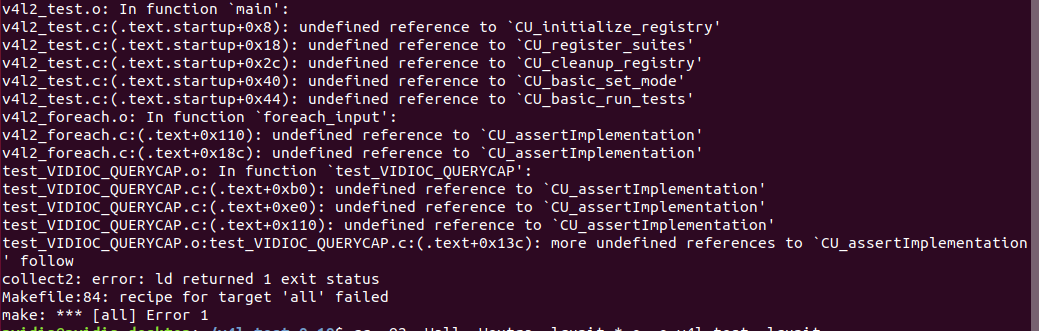 Linux Gcc/G++ 编译V4L-Test出现错误：Collect2: Error: Ld Returned 1 Exit Status 。_Linux下Ld Returned 1 Exit Status_夜雨鸦的博客-Csdn博客