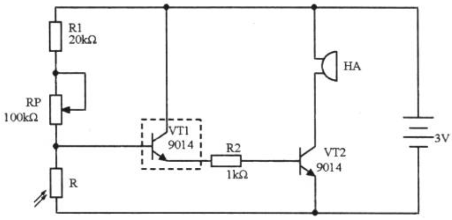 光控报警电路