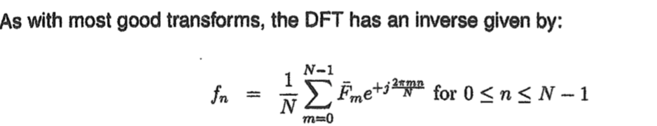 Inverse DFT