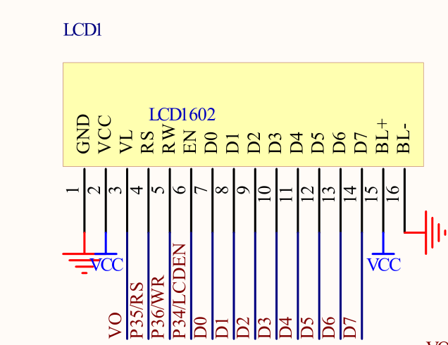 lcd1602的引脚图图片