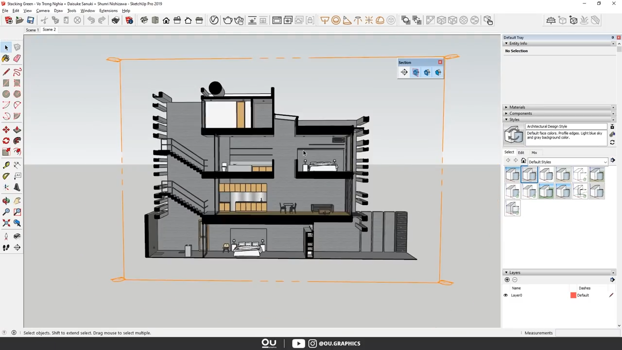 SketchUp 2019 建筑透视剖面图教程_uzing的博客-CSDN博客