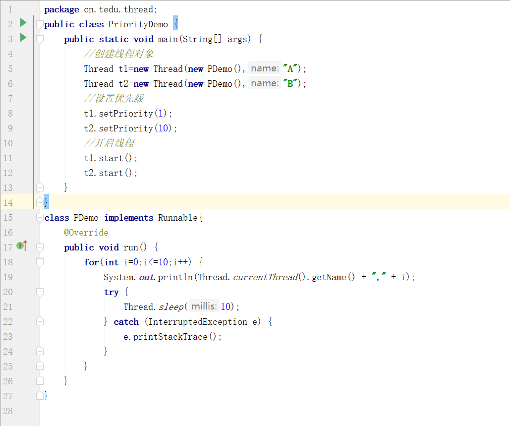 线程优先级setPriority( )设置优先级_thread.currentthread().setpriority 位置