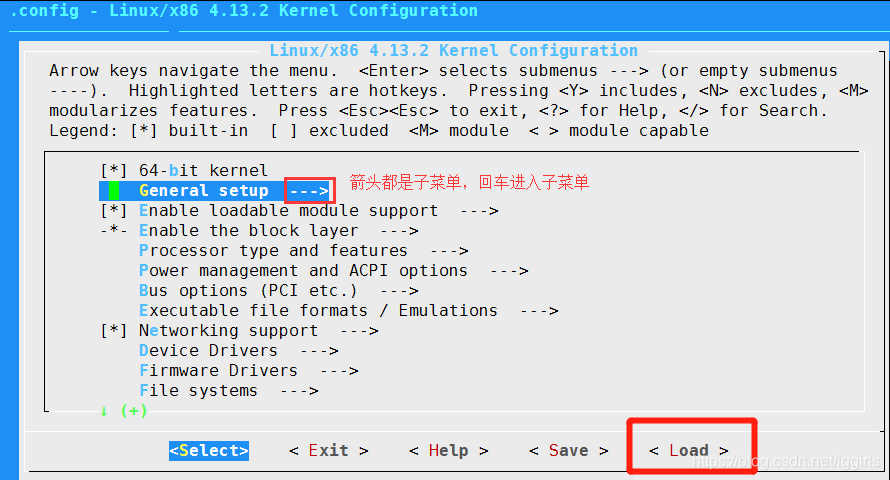 load .config file