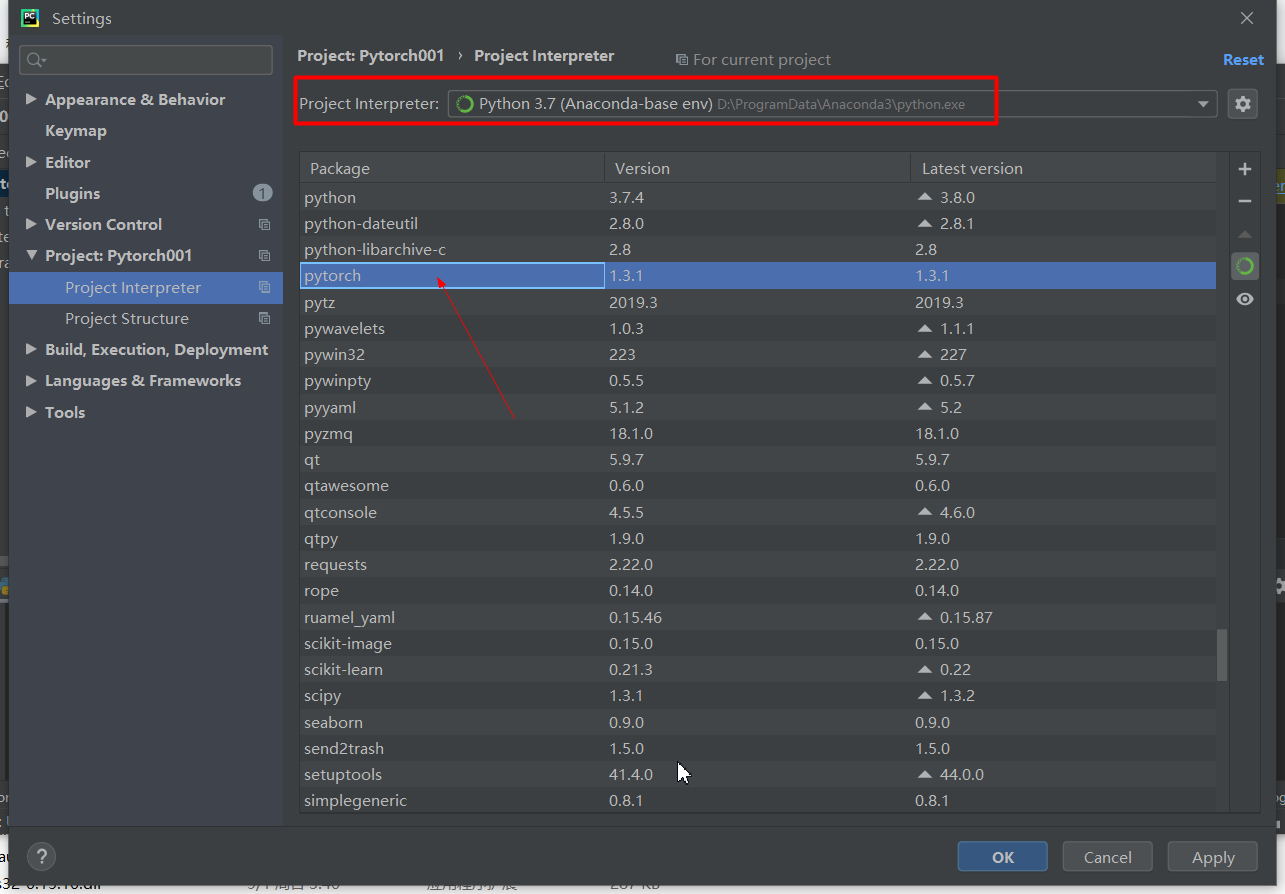 搭建pytorch开发环境以及hello world项目