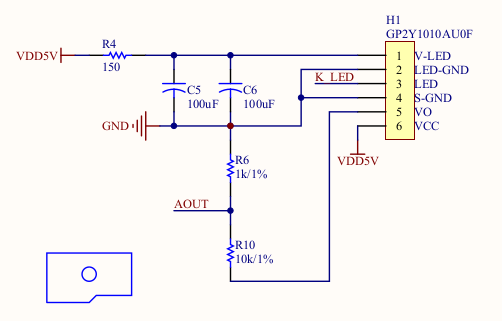 gp2y1014au0f 灰尘传感器模块