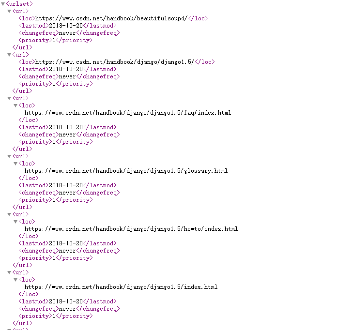 CSDN 网站 Sitemap 文件