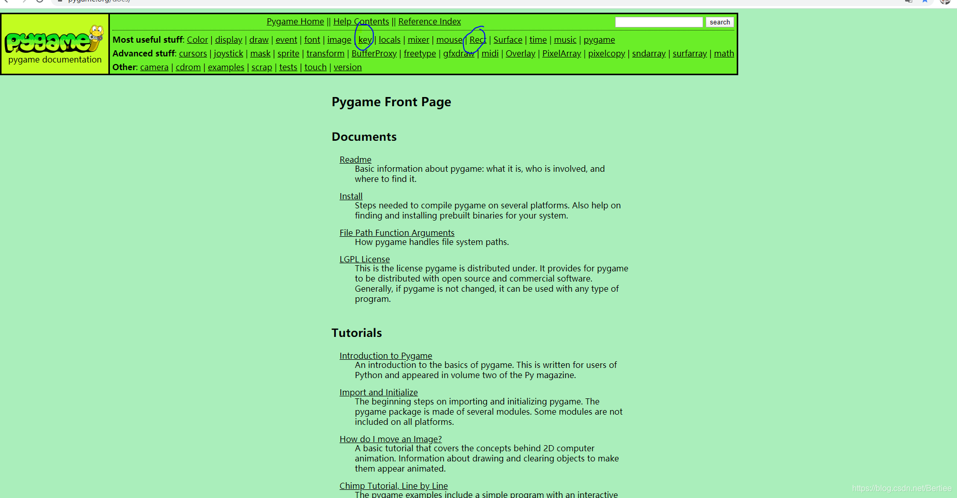 Pygame 帮助文档 Python Learning Notes 4 Samuel C Y的博客 Csdn博客 Pygame帮助手册