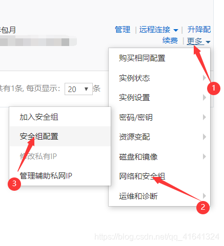 进入安全组配置列表