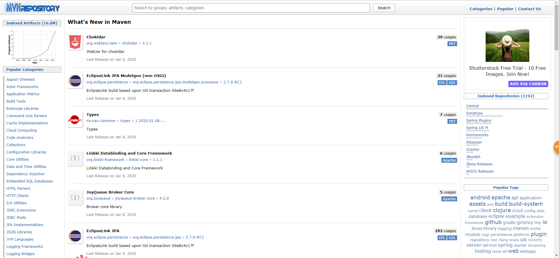 maven repository 提供最全的Jar下载_maven包含完整jar包的repositoryCSDN博客