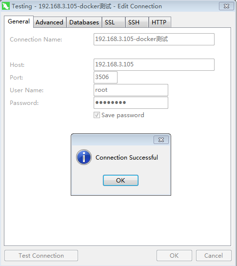 mysql connection successful