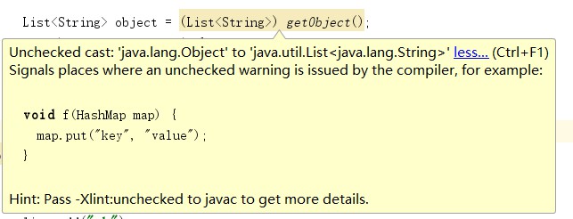 unchecked assignment 'java.util.list' to 'java.lang.iterable