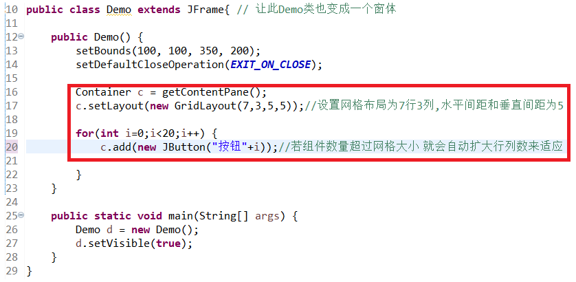 center timer java flowlayout