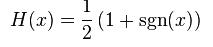 赫维赛德阶跃函数( Heaviside step function )