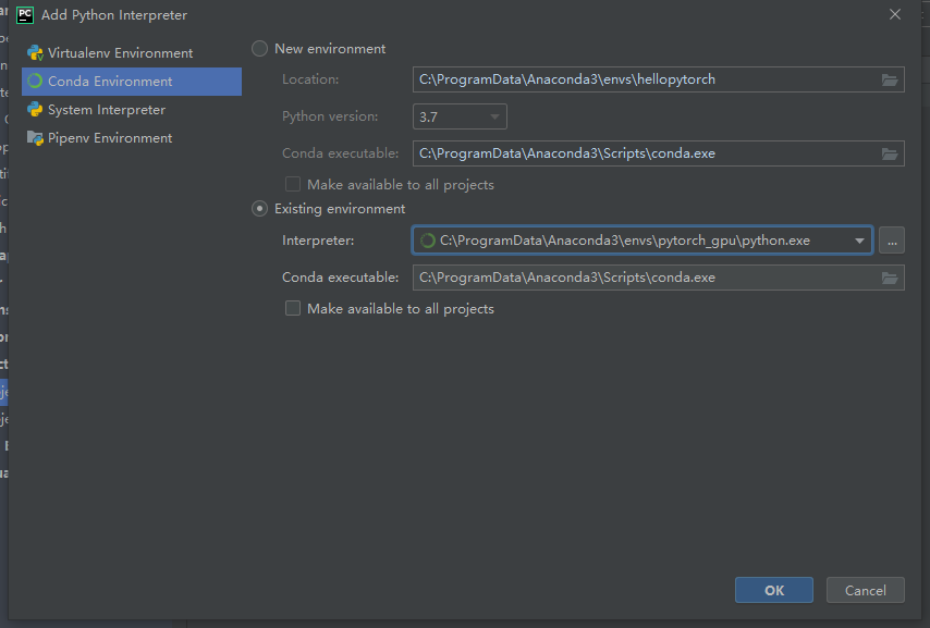 win10下安装anaconda pytorch gpu pycharm配置 超详细
