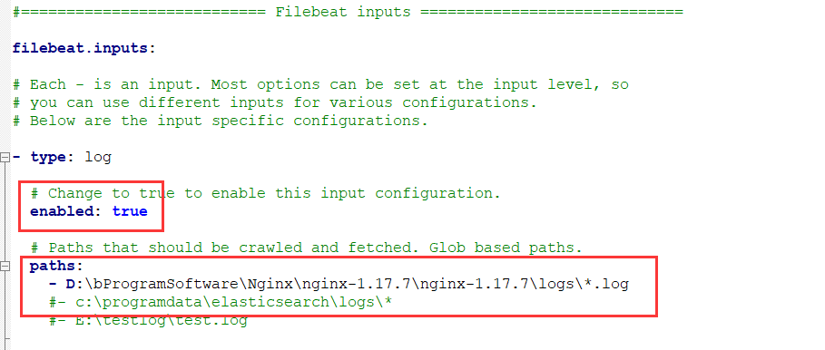 filebeats settings