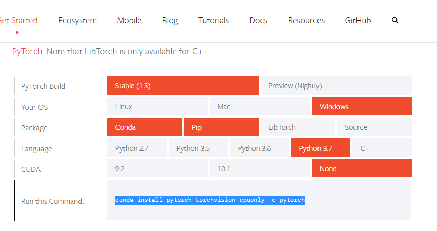pytorch安装教程及心得
