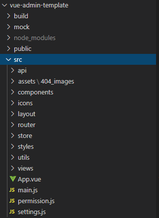 后台前端解决方案vue element admin的安装及使用